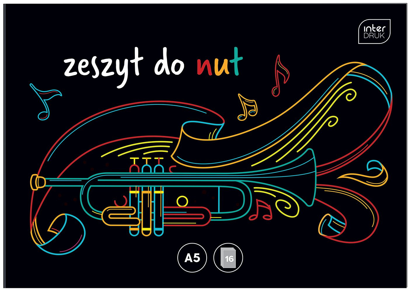 Zeszyt do nut A5/16 Interdruk mix wzorów